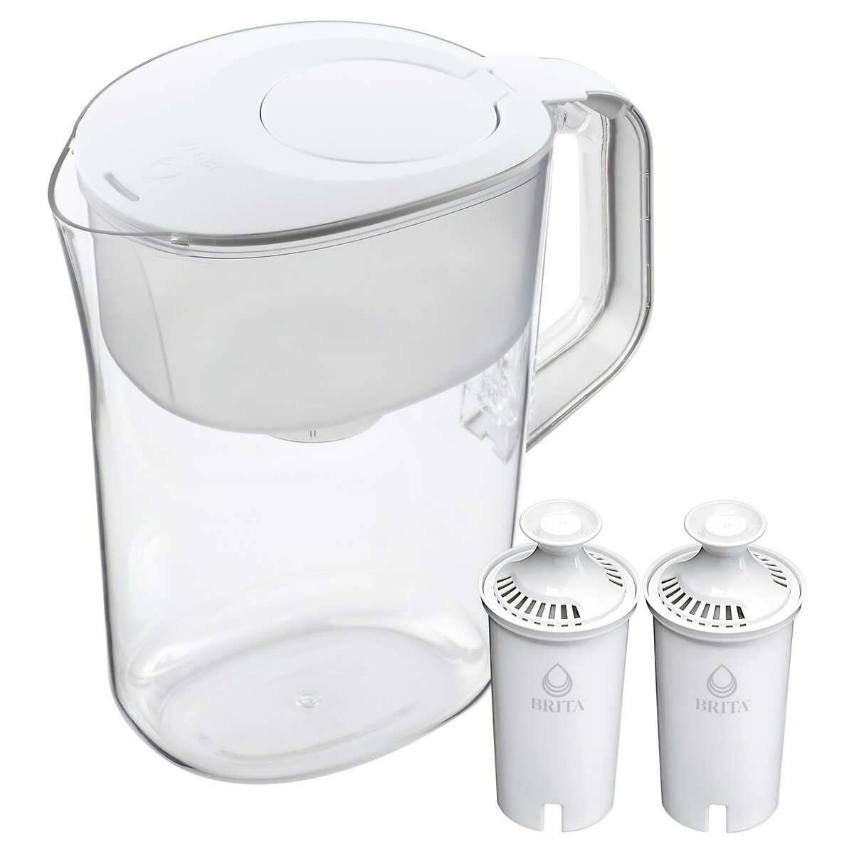 Brita 10-Cup Water Filter Pitcher w    / Smart Light & 2 Filters, BPA-Free, White-In Store Only
