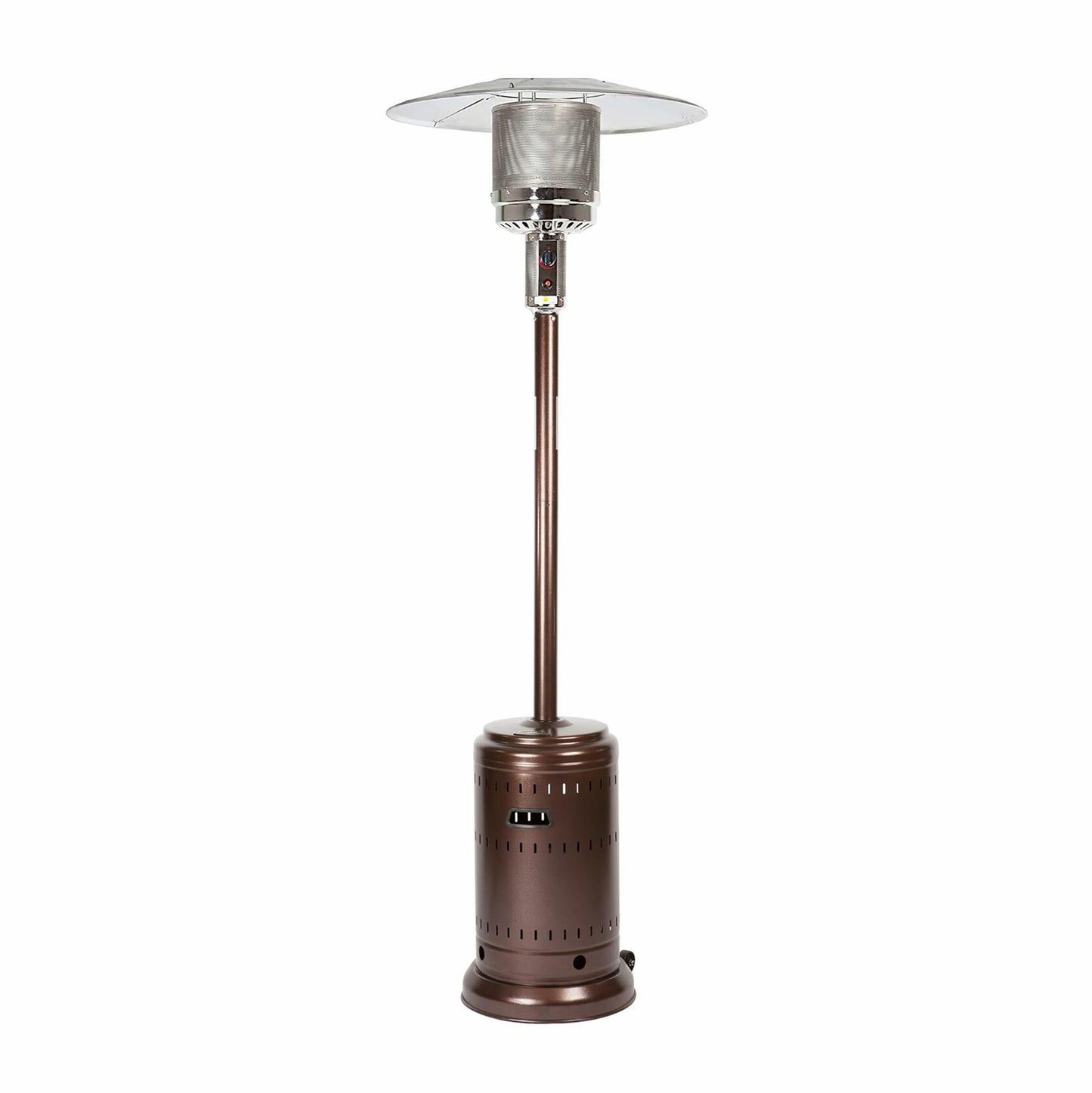 Fire Sense 46,000 BTU Propane Patio Heater – Hammered Bronze, Portable w/ Wheels