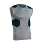 *CHAMPRO Men’s Bull Rush Football Compression Shirt Cushion System Charcoal XL**