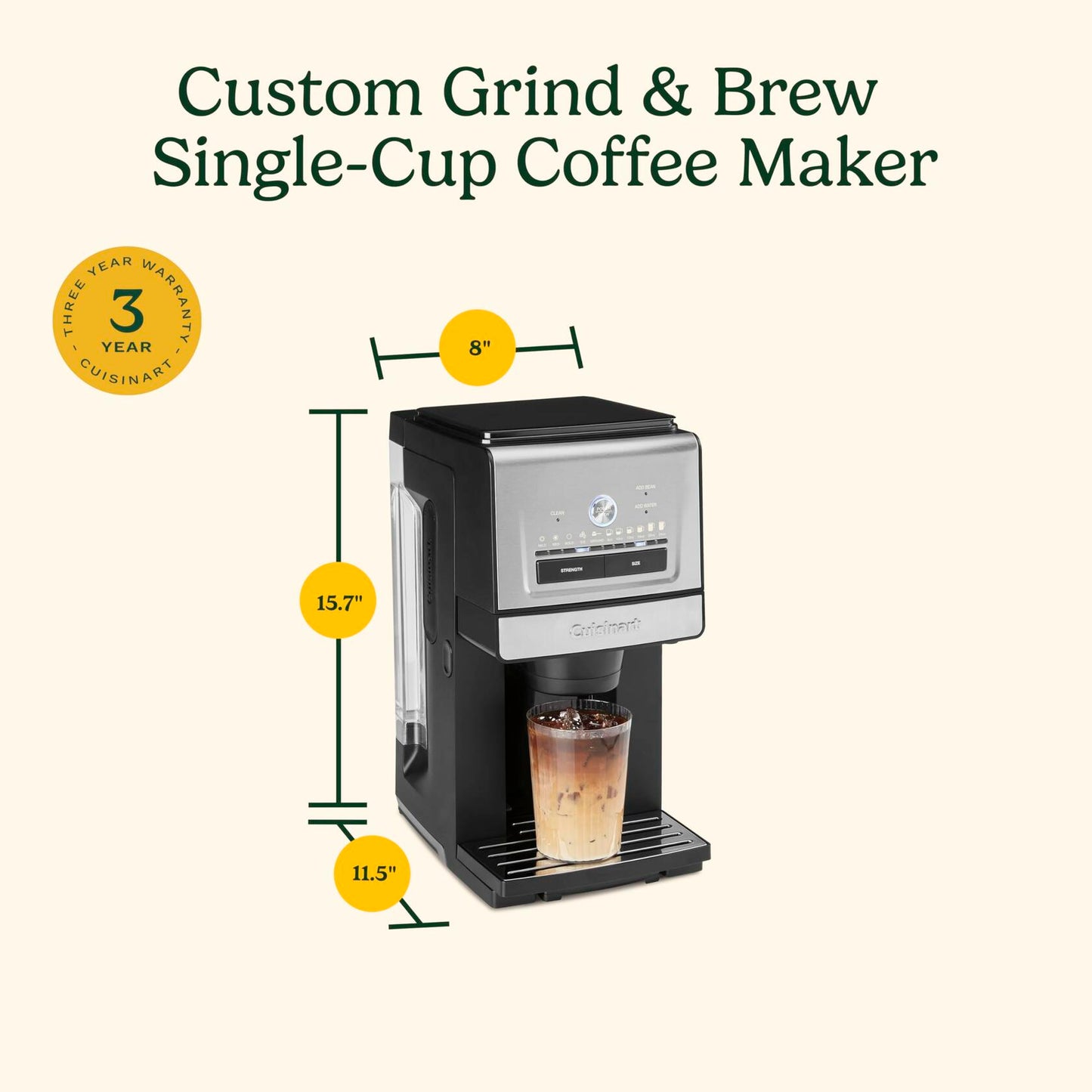 Cuisinart Custom Grind & Brew™ Single-Cup Coffee Maker