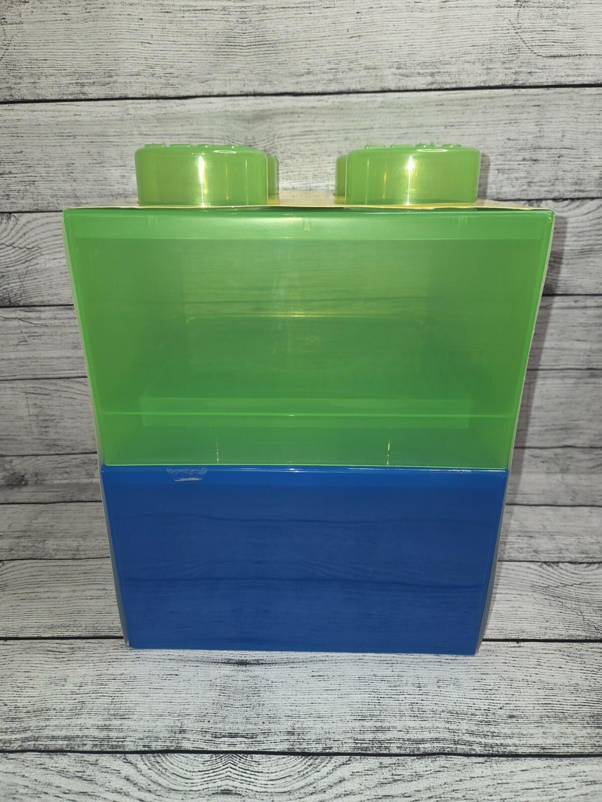 LEGO Storage Brick 4 Knobs 2-Pack-RARE ITEM - BRAND NEW- NEVER USED