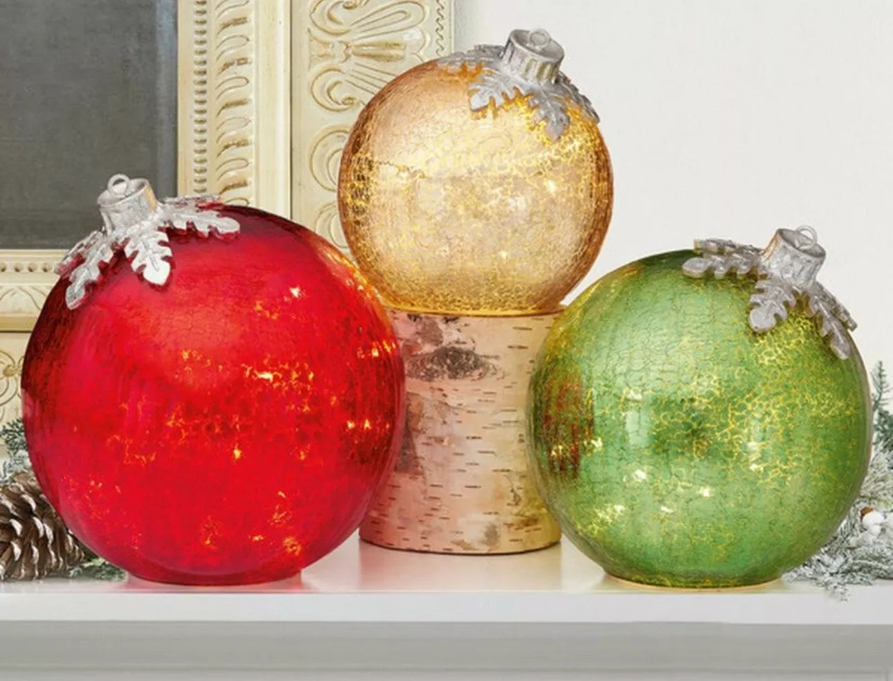 Glass Ornaments Decor, 3-piece