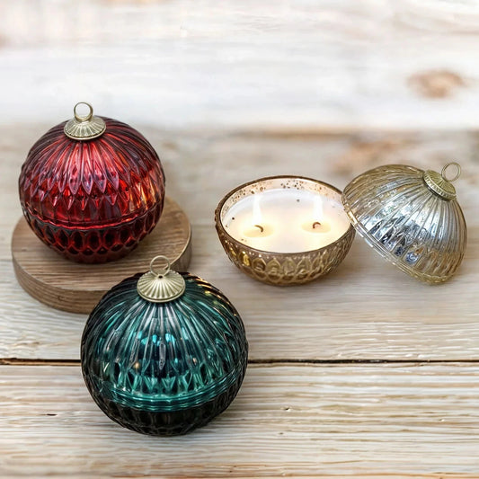Glass LED Candles-Set of 3